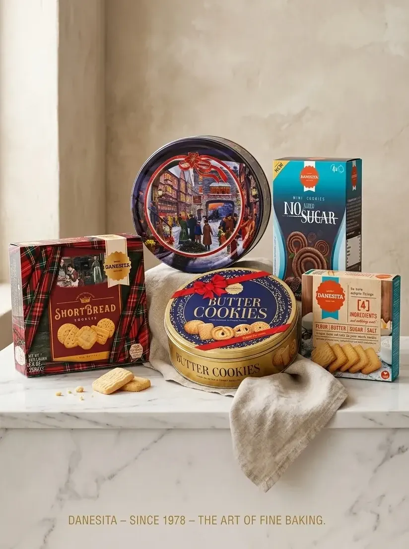 Danesita cookie tins and boxes